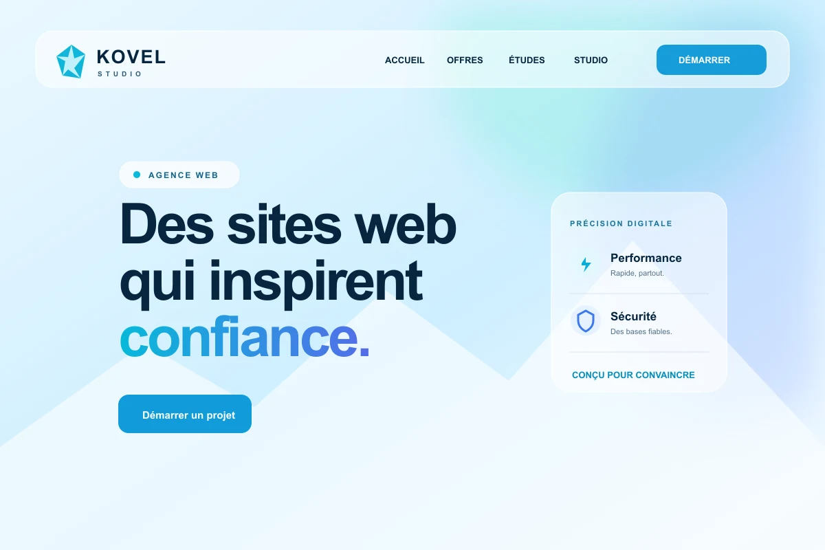 Aperçu du site Kovel Studio